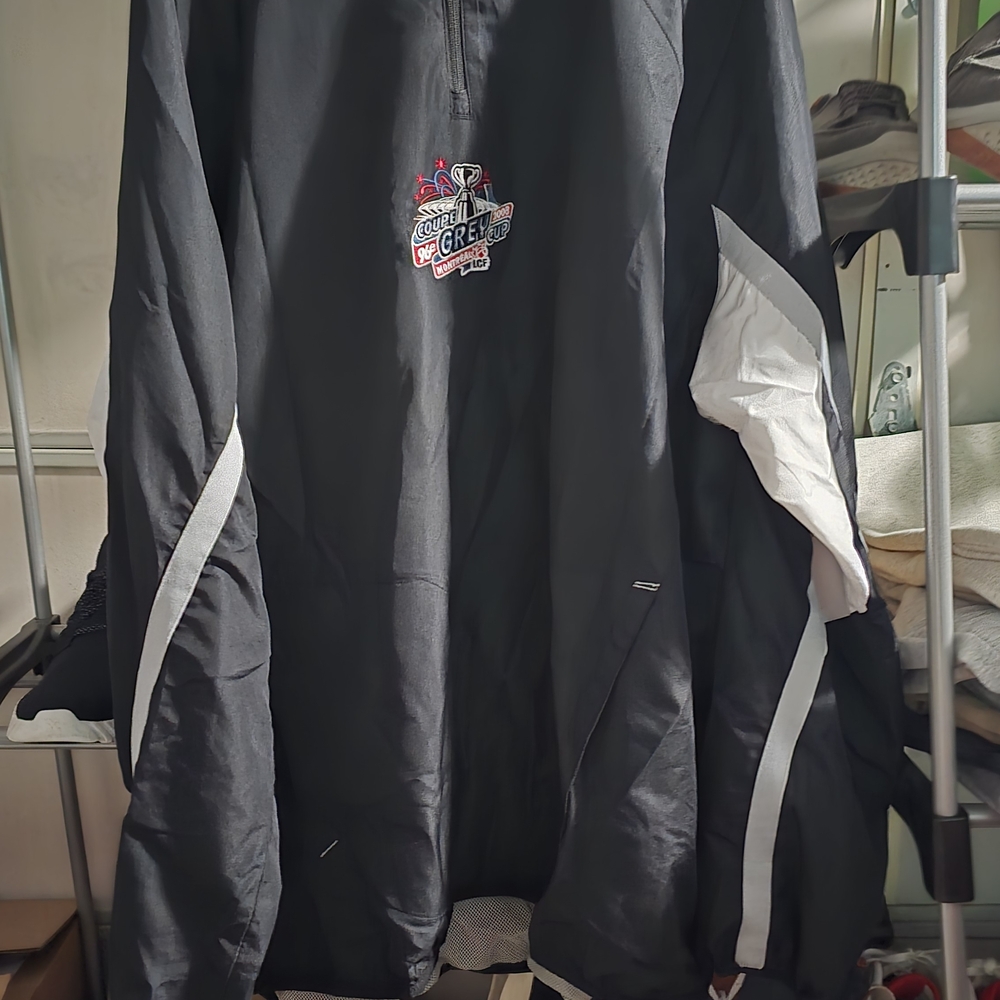 Reebok Black and White Windbreaker Jacket